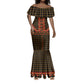 Cameroon Toghu Heritage Mermaid Dress Traditional Bamenda Pattern In African