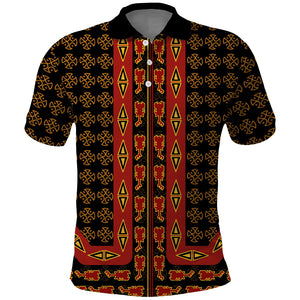 Cameroon Toghu Heritage Polo Shirt Traditional Bamenda Pattern In African
