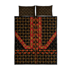 Cameroon Toghu Heritage Quilt Bed Set Traditional Bamenda Pattern In African