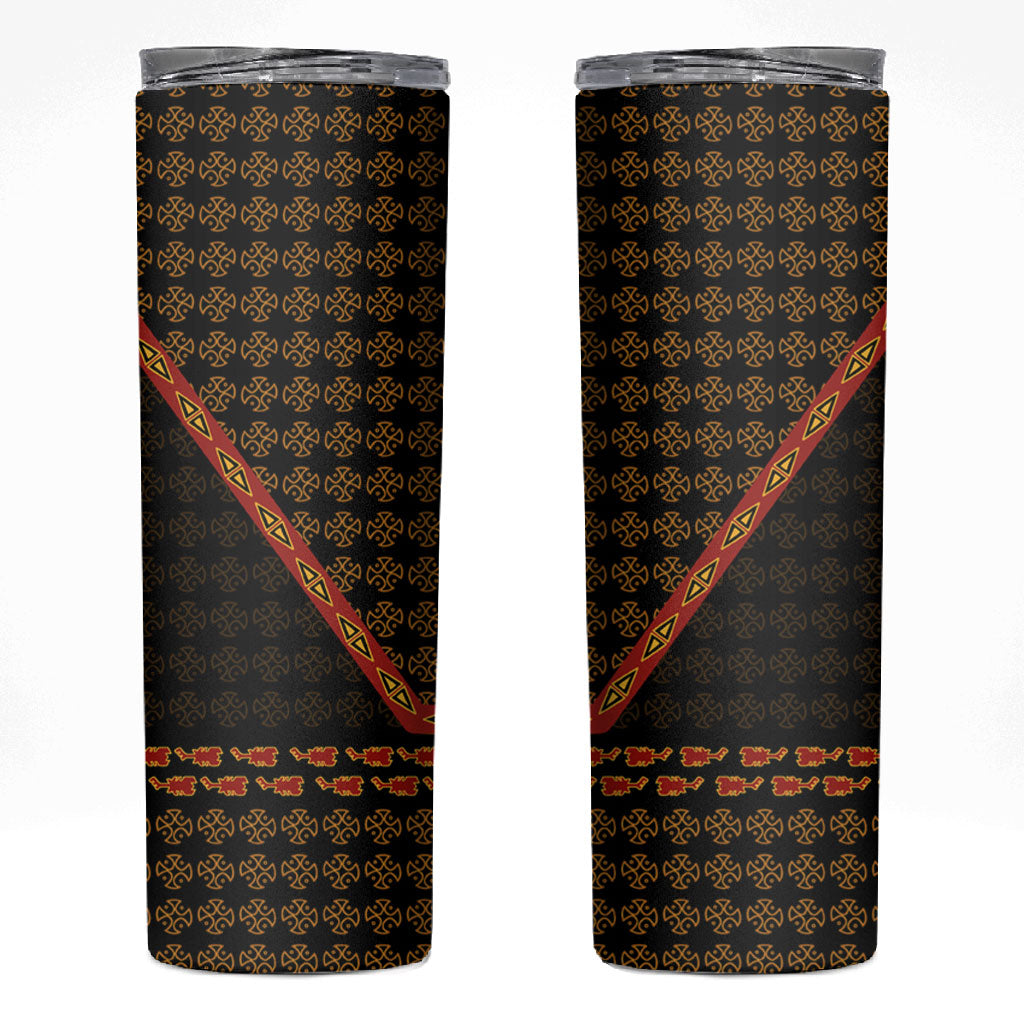Cameroon Toghu Heritage Skinny Tumbler Traditional Bamenda Pattern In African