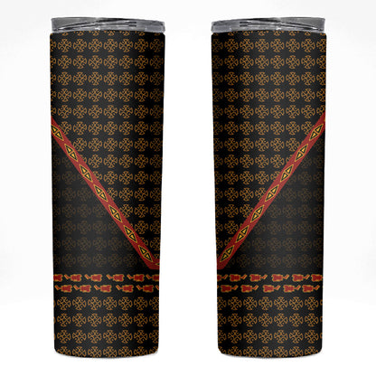 Cameroon Toghu Heritage Skinny Tumbler Traditional Bamenda Pattern In African