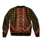 Cameroon Toghu Heritage Sleeve Zip Bomber Jacket Traditional Bamenda Pattern In African