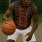 Cameroon Toghu Heritage Sleeveless Zip Hoodie Traditional Bamenda Pattern In African