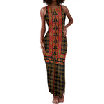 Cameroon Toghu Heritage Tank Maxi Dress Traditional Bamenda Pattern In African
