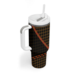 Cameroon Toghu Heritage Tumbler With Handle Traditional Bamenda Pattern In African