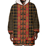 Cameroon Toghu Heritage Wearable Blanket Hoodie Traditional Bamenda Pattern In African