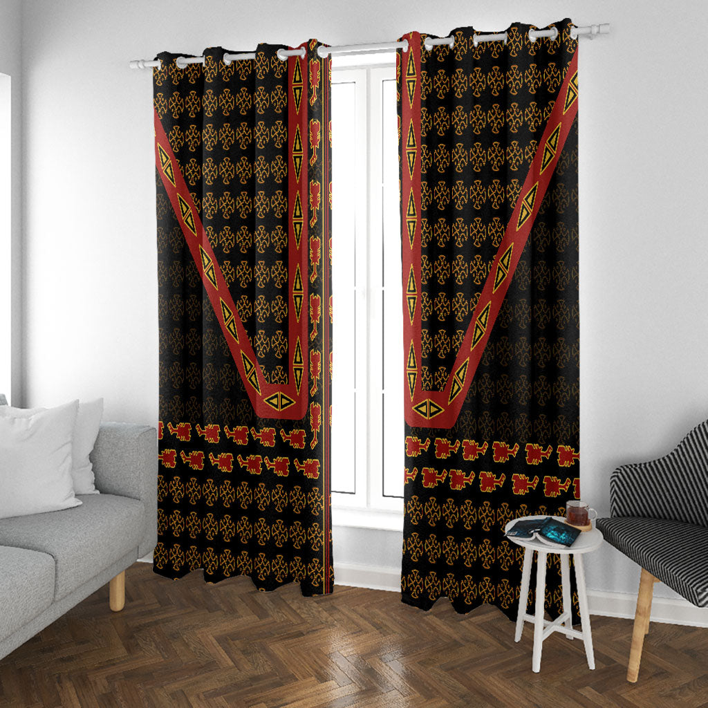 Cameroon Toghu Heritage Window Curtain Traditional Bamenda Pattern In African