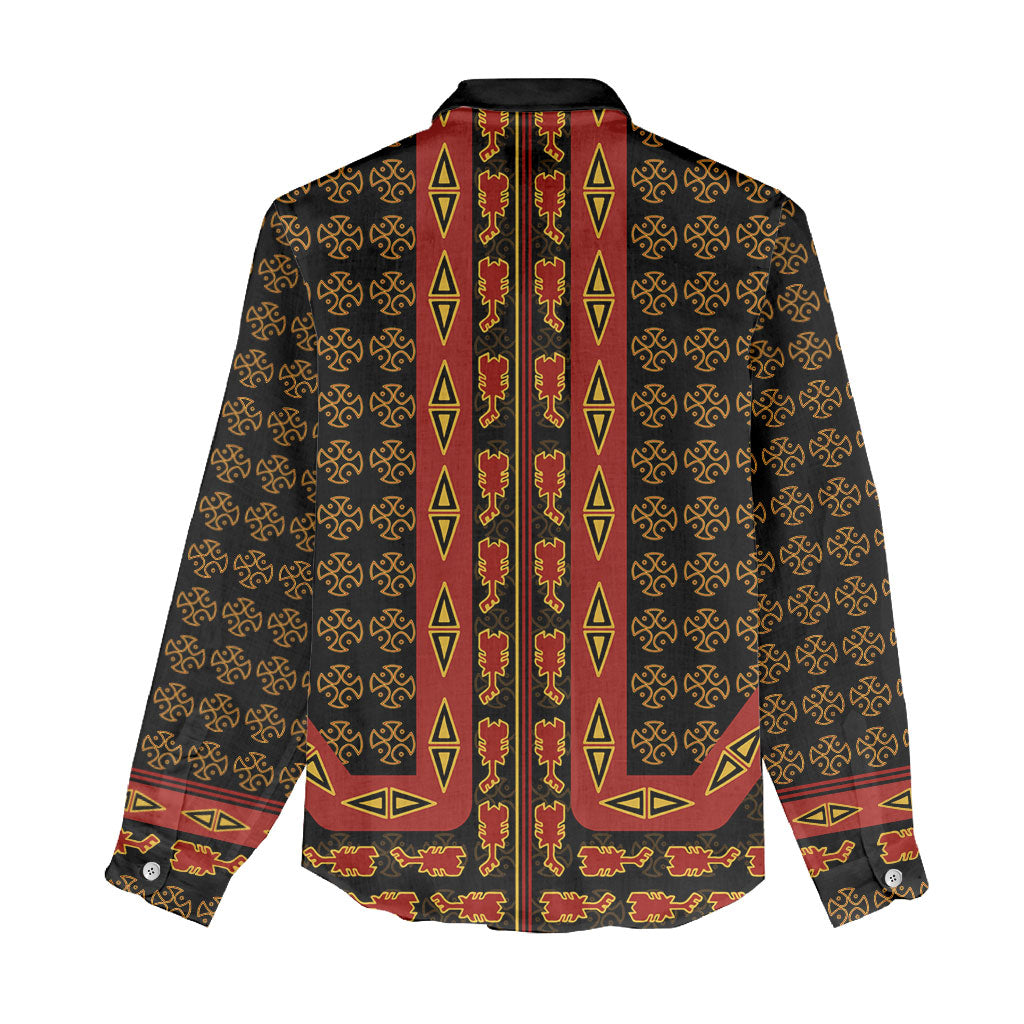 Cameroon Toghu Heritage Women Casual Shirt Traditional Bamenda Pattern In African