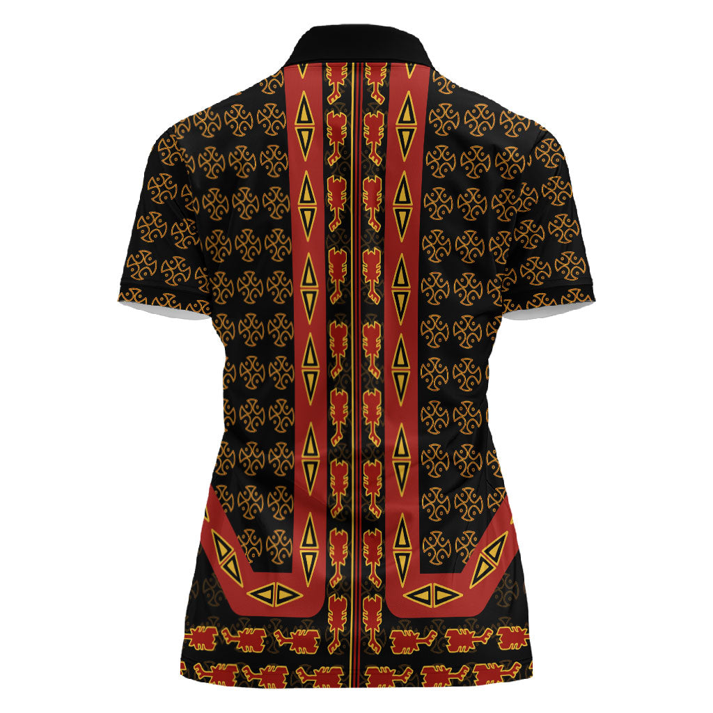 Cameroon Toghu Heritage Women Polo Shirt Traditional Bamenda Pattern In African