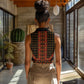 Cameroon Toghu Heritage Women Sleeveless Polo Shirt Traditional Bamenda Pattern In African