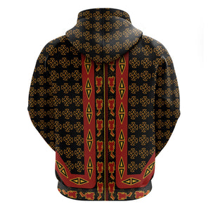 Cameroon Toghu Heritage Zip Hoodie Traditional Bamenda Pattern In African
