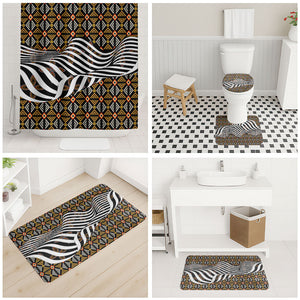 Cameroon Toghu Bamenda Bathroom Set African Traditional Art