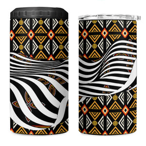 Cameroon Toghu Bamenda 4 in 1 Can Cooler Tumbler African Traditional Art