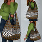 Cameroon Toghu Bamenda Grocery Bag African Traditional Art