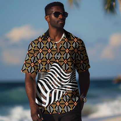 Cameroon Toghu Bamenda Hawaiian Shirt African Traditional Art