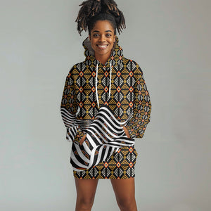 Cameroon Toghu Bamenda Hoodie Dress African Traditional Art