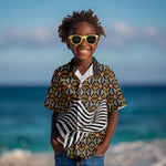 Cameroon Toghu Bamenda Kid Hawaiian Shirt African Traditional Art
