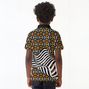 Cameroon Toghu Bamenda Kid Polo Shirt African Traditional Art
