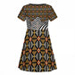 Cameroon Toghu Bamenda Kid Short Sleeve Dress African Traditional Art