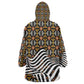 Cameroon Toghu Bamenda Kid Wearable Blanket Hoodie African Traditional Art