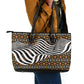 Cameroon Toghu Bamenda Leather Tote Bag African Traditional Art