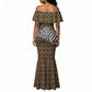 Cameroon Toghu Bamenda Mermaid Dress African Traditional Art
