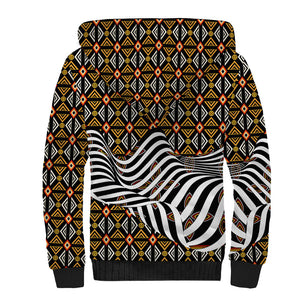 Cameroon Toghu Bamenda Sherpa Hoodie African Traditional Art