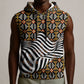 Cameroon Toghu Bamenda Sleeveless Hoodie African Traditional Art