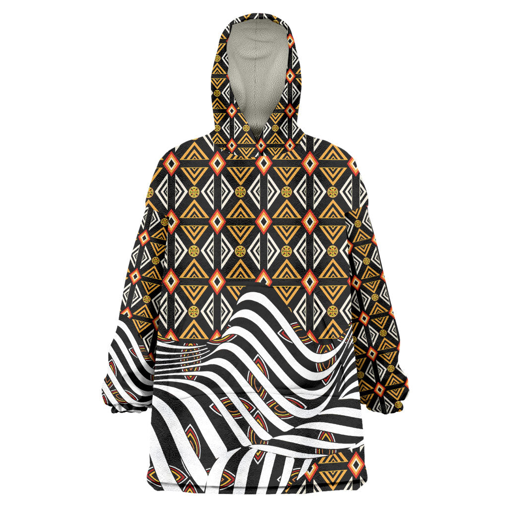 Cameroon Toghu Bamenda Wearable Blanket Hoodie African Traditional Art