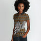 Cameroon Toghu Bamenda Women Polo Shirt African Traditional Art