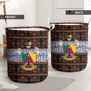 Cameroon Toghu Laundry Basket Flag Coat Of Arms - Traditional Bamenda Art