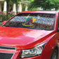 Cameroon Toghu Auto Sun Shade Flag Coat Of Arms - Traditional Bamenda Art