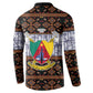 Cameroon Toghu Button Sweatshirt Flag Coat Of Arms - Traditional Bamenda Art