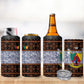 Cameroon Toghu 4 in 1 Can Cooler Tumbler Flag Coat Of Arms - Traditional Bamenda Art