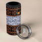 Cameroon Toghu 4 in 1 Can Cooler Tumbler Flag Coat Of Arms - Traditional Bamenda Art