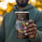 Cameroon Toghu 4 in 1 Can Cooler Tumbler Flag Coat Of Arms - Traditional Bamenda Art