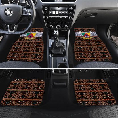 Cameroon Toghu Car Mats Flag Coat Of Arms - Traditional Bamenda Art
