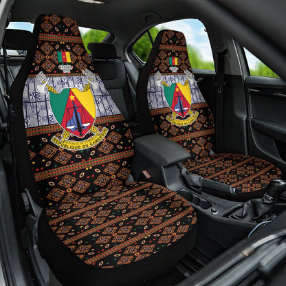 Cameroon Toghu Car Seat Cover Flag Coat Of Arms - Traditional Bamenda Art