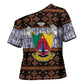 Cameroon Toghu Cross Shoulder Shirt Flag Coat Of Arms - Traditional Bamenda Art