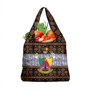 Cameroon Toghu Grocery Bag Flag Coat Of Arms - Traditional Bamenda Art
