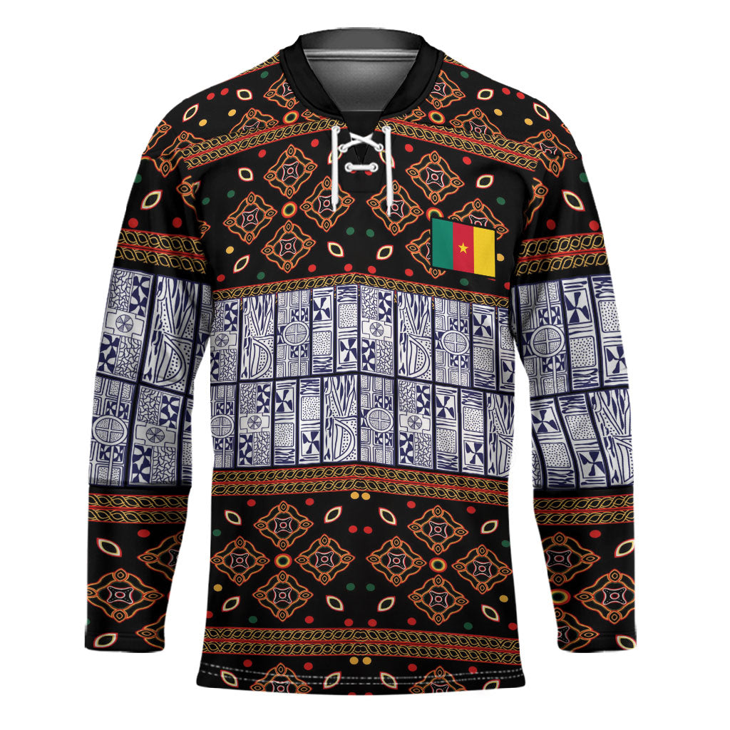 Cameroon Toghu Hockey Jersey Flag Coat Of Arms - Traditional Bamenda Art