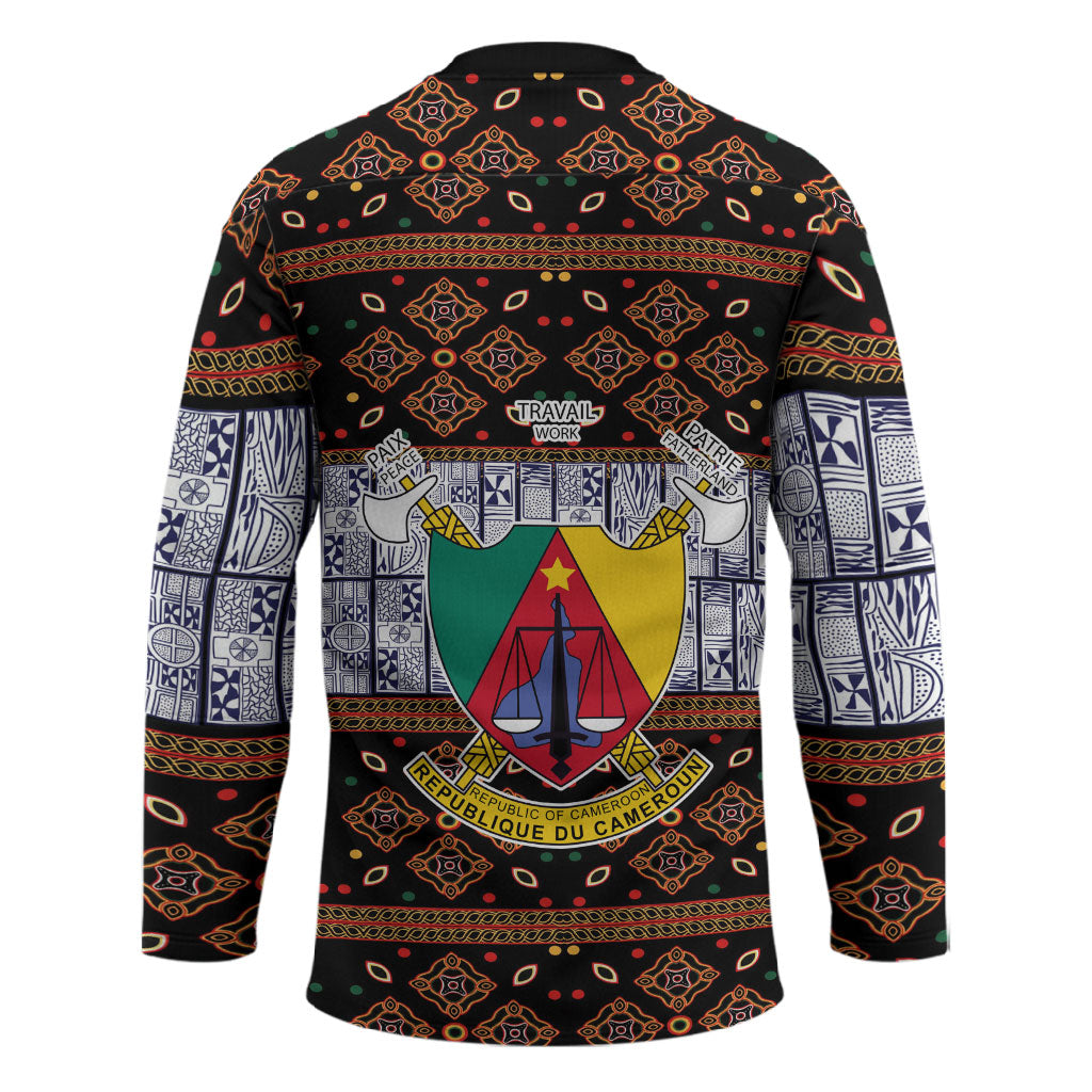 Cameroon Toghu Hockey Jersey Flag Coat Of Arms - Traditional Bamenda Art
