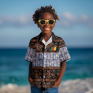 Cameroon Toghu Kid Hawaiian Shirt Flag Coat Of Arms - Traditional Bamenda Art