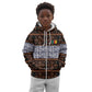 Cameroon Toghu Kid Hoodie Flag Coat Of Arms - Traditional Bamenda Art