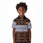 Cameroon Toghu Kid Polo Shirt Flag Coat Of Arms - Traditional Bamenda Art