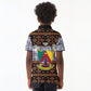 Cameroon Toghu Kid Polo Shirt Flag Coat Of Arms - Traditional Bamenda Art