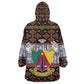 Cameroon Toghu Kid Wearable Blanket Hoodie Flag Coat Of Arms - Traditional Bamenda Art