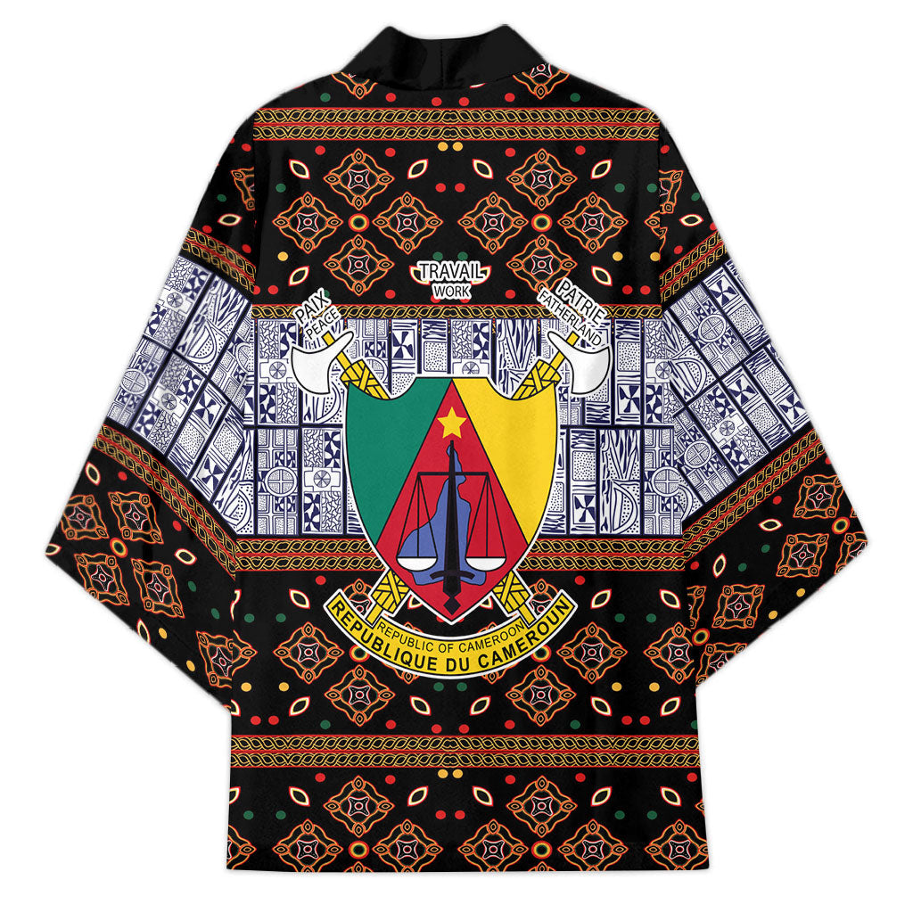 Cameroon Toghu Kimono Flag Coat Of Arms - Traditional Bamenda Art