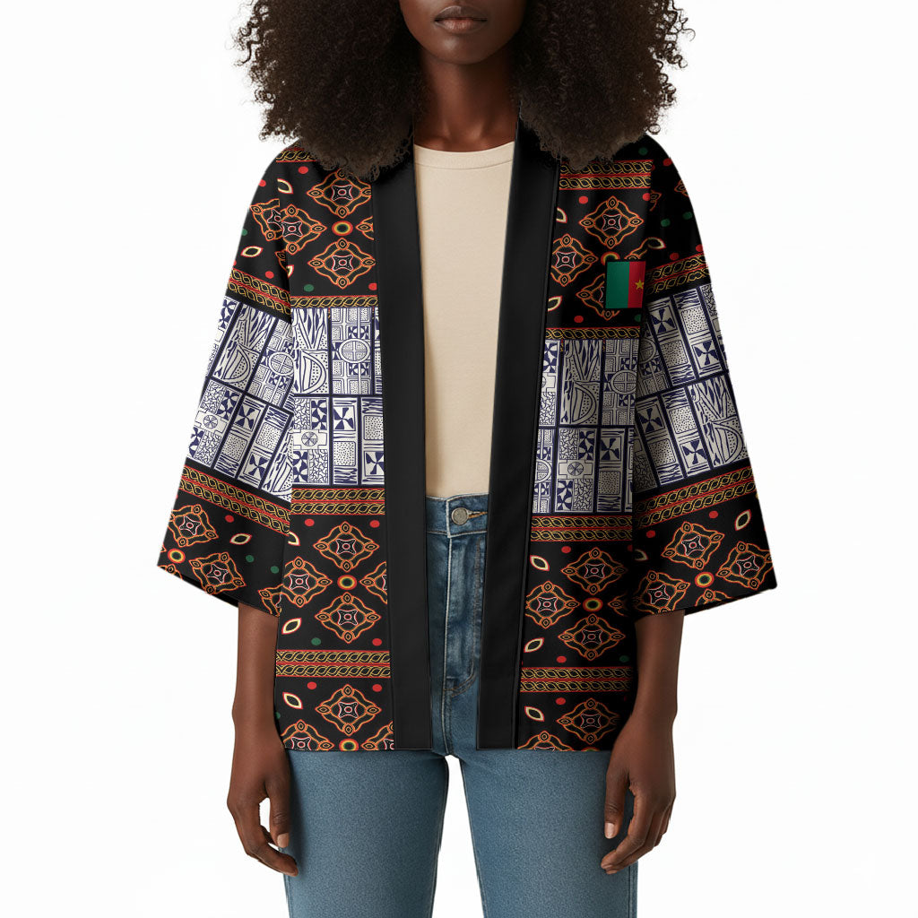 Cameroon Toghu Kimono Flag Coat Of Arms - Traditional Bamenda Art