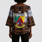 Cameroon Toghu Kimono Sleeve Blouse Flag Coat Of Arms - Traditional Bamenda Art